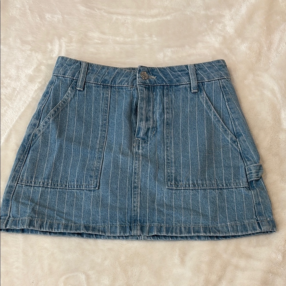 PacSun Blue Mini Skater Skirt with Cargo Style for Night Out